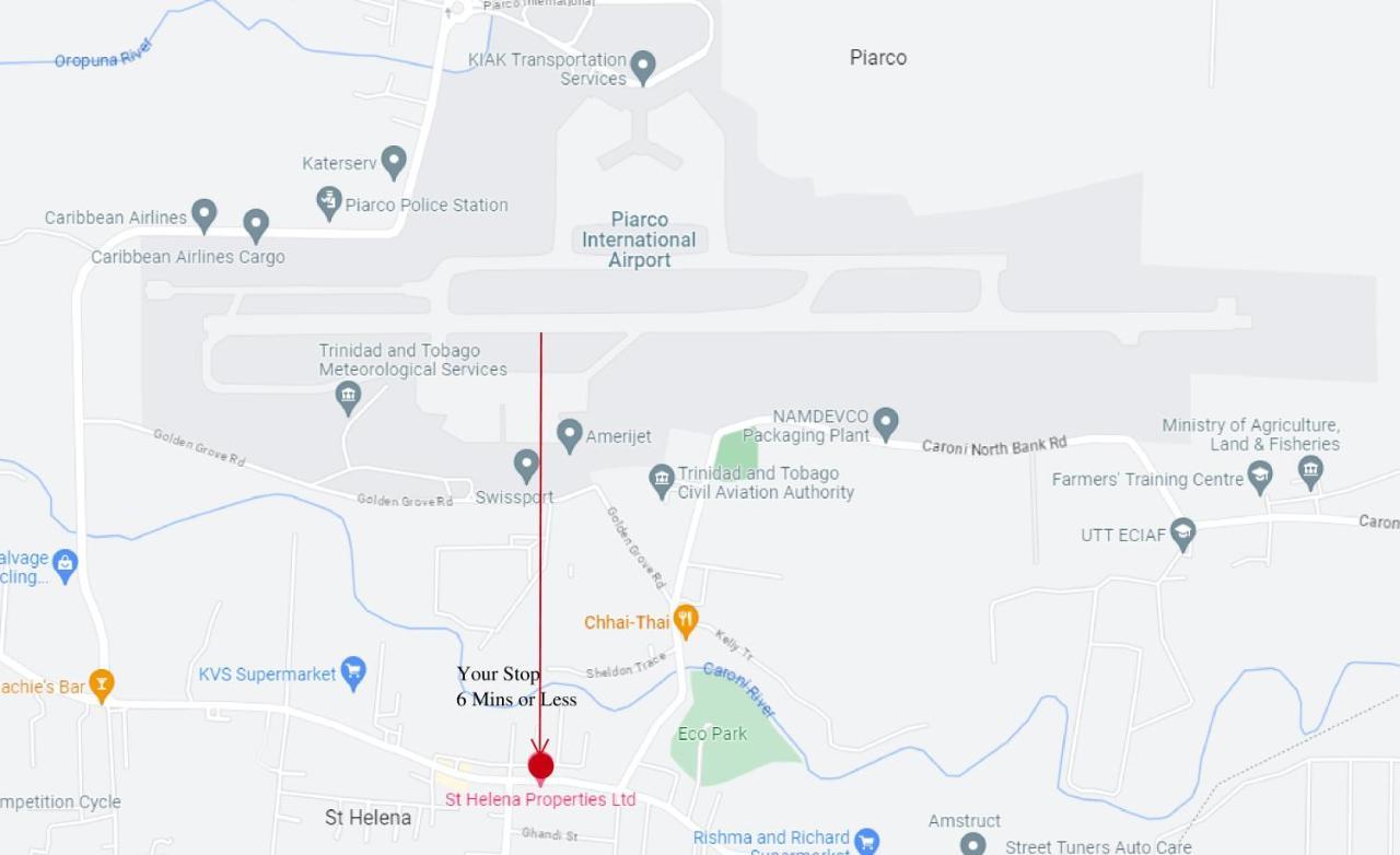 2Br Apt In St Helena - 6Mins From The Airport Perfect For Short And Long Stays Piarco Luaran gambar